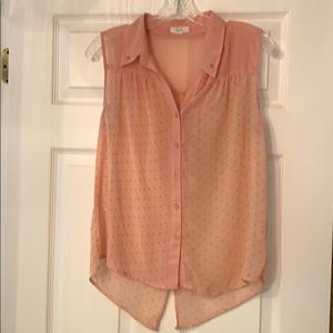 Blush Pink Polka-dot Blouse